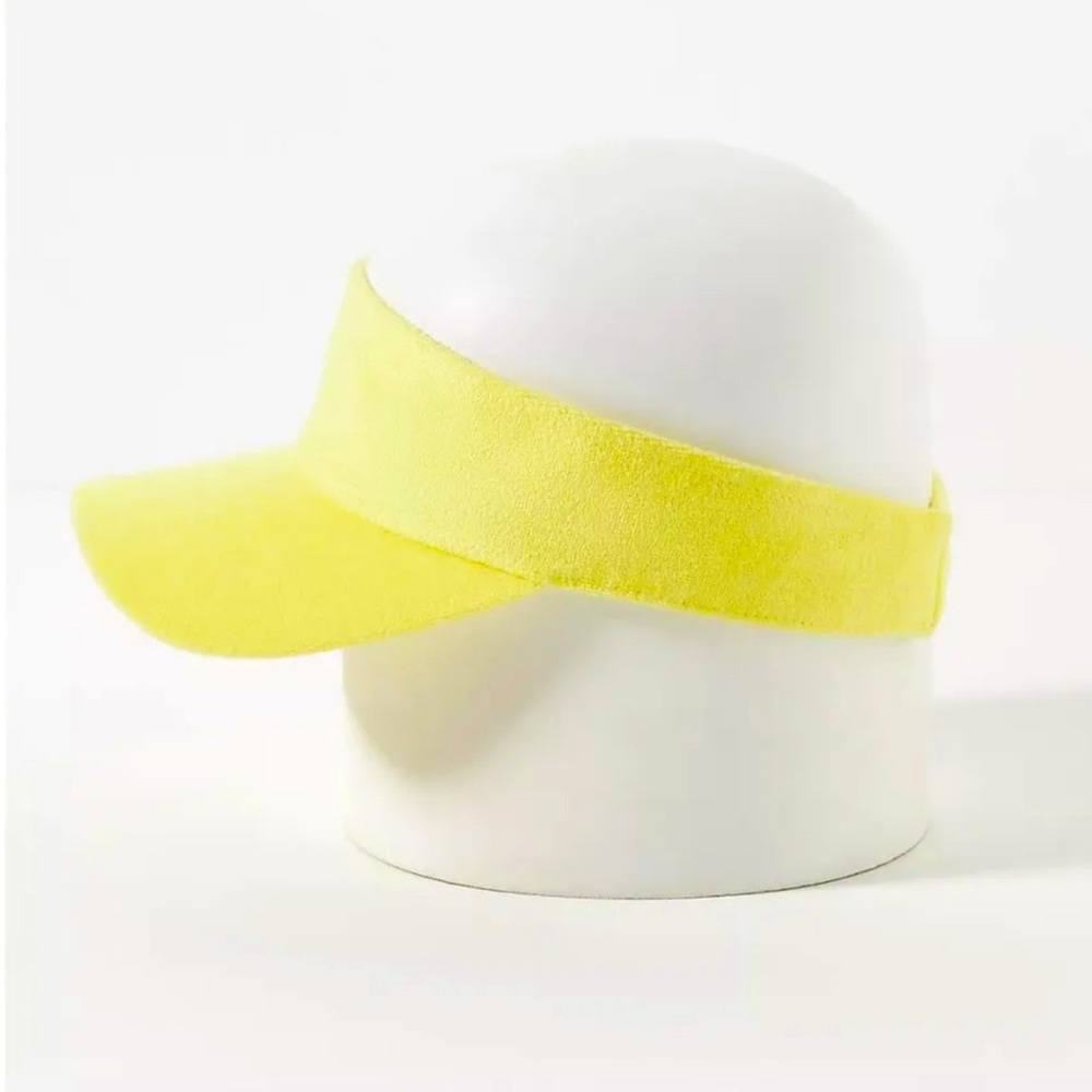 NWT Anthropologie Terry Visor Hat‎ Textile Yellow - Picture 3 of 7